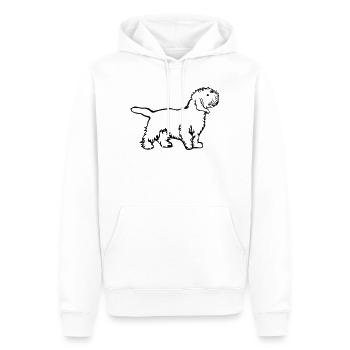 Petit Basset Griffon Vendéen - Sweat à capuche Premium bio Homme - blanc - Devant - Nico (187cm)