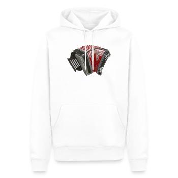 Styrian Harmonica - Tyrol / South Tyrol | ZiachON! - Men’s Premium Organic Hoodie - white - Front - Nico (187cm)