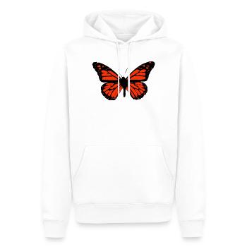 Papillon Art Détaillé à contraste élevé - Sweat à capuche Premium bio Homme - blanc - Devant - Nico (187cm)