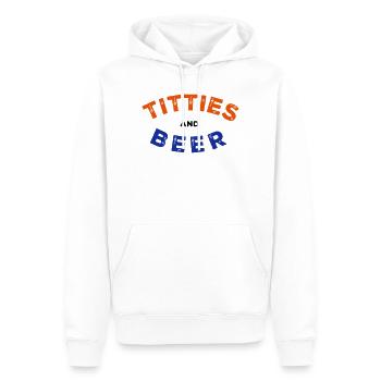 T*tties and Beer - Männer Premium Bio Hoodie - Weiß - Vorne - Nico (187cm)