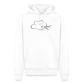 Wolke breath Atmung relax cloud Meditation icon - Männer Premium Bio Hoodie - Weiß - Vorne - Nico (187cm)