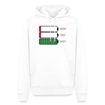 Energie eltern - Männer Premium Bio Hoodie - Weiß - Vorne - Nico (187cm)