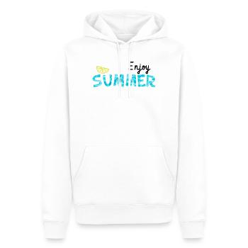 Genieße den Sommer - Limette cool Sommer Geschenk - Männer Premium Bio Hoodie - Weiß - Vorne - Nico (187cm)