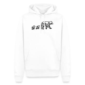 Maman Ours Chemise Famille Love Family - Sweat à capuche Premium bio Homme - blanc - Devant - Nico (187cm)
