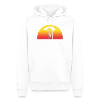 Abenteuerlicher Fallschirmsprung Sunset - Männer Premium Bio Hoodie - Weiß - Vorne - Nico (187cm)