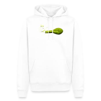 Die Luft ist raus.... - Männer Premium Bio Hoodie - Weiß - Vorne - Nico (187cm)