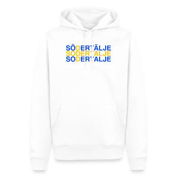 SÖDERTÄLJE - Suède - Drapeau suédois - Sweat à capuche Premium bio Homme - blanc - Devant - Nico (187cm)