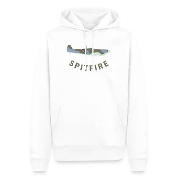 Spitfire fighter plane - Men’s Premium Organic Hoodie - white - Front - Nico (187cm)