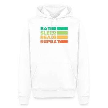 Lebendiges motivierendes Design des Nahrungszyklus - Männer Premium Bio Hoodie - Weiß - Vorne - Nico (187cm)