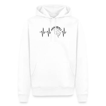 Pulse Team Friends handball heartbeat pulse ecg - Sweat à capuche Premium bio Homme - blanc - Devant - Nico (187cm)