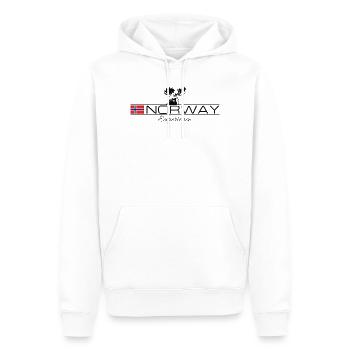 Norway Experience Elch Moose Design - Men’s Premium Organic Hoodie - white - Front - Nico (187cm)