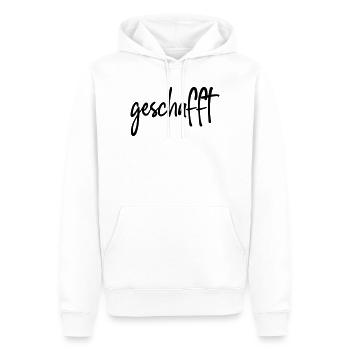 geschafft - Männer Premium Bio Hoodie - Weiß - Vorne - Nico (187cm)