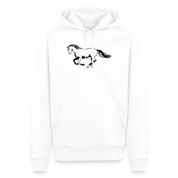 Galoppierendes Pferd - Männer Premium Bio Hoodie - Weiß - Vorne - Nico (187cm)