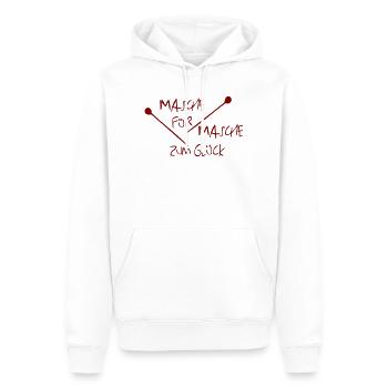 Stricken mit Wolle Masche für Masche - Männer Premium Bio Hoodie - Weiß - Vorne - Nico (187cm)