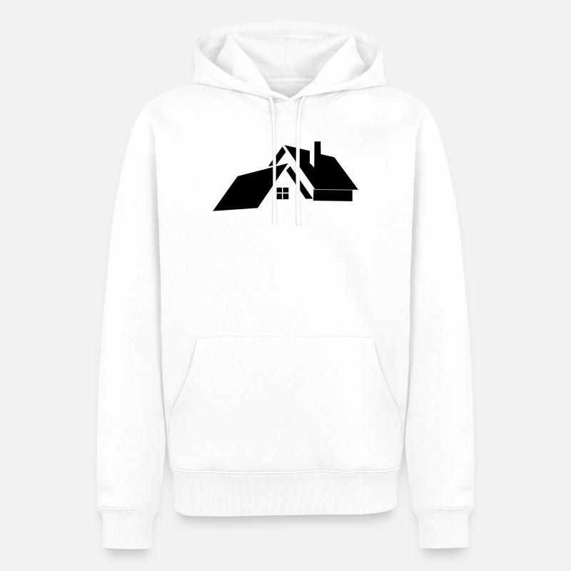Logo für Haus oder Haus - Männer Premium Bio Hoodie - Weiß