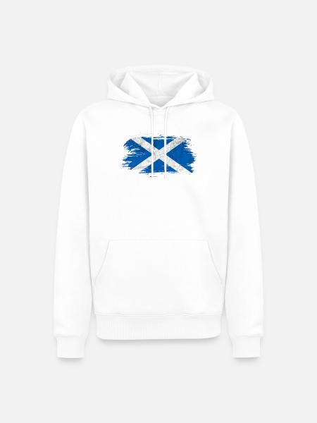 Scotland vintage flag - Men’s Premium Organic Hoodie - white