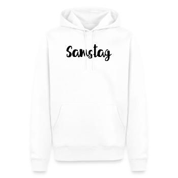 Samstag Wochenende Wochentag Woche - Männer Premium Bio Hoodie - Weiß - Vorne - Nico (187cm)
