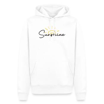 Sunrise Scribble Arc - Men’s Premium Organic Hoodie - white - Front - Nico (187cm)