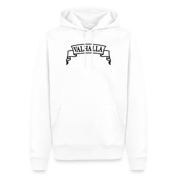 Valhalla dans la bannière - Sweat à capuche Premium bio Homme - blanc - Devant - Nico (187cm)