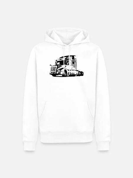 Trucker Truck US - Men’s Premium Organic Hoodie - white