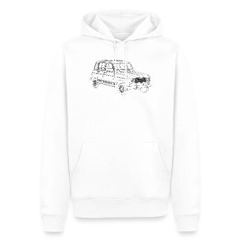 Der 4L - Männer Premium Bio Hoodie - Weiß - Vorne - Nico (187cm)