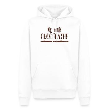 Je suis chocopathe - Sweat à capuche Premium bio Homme - blanc - Devant - Nico (187cm)