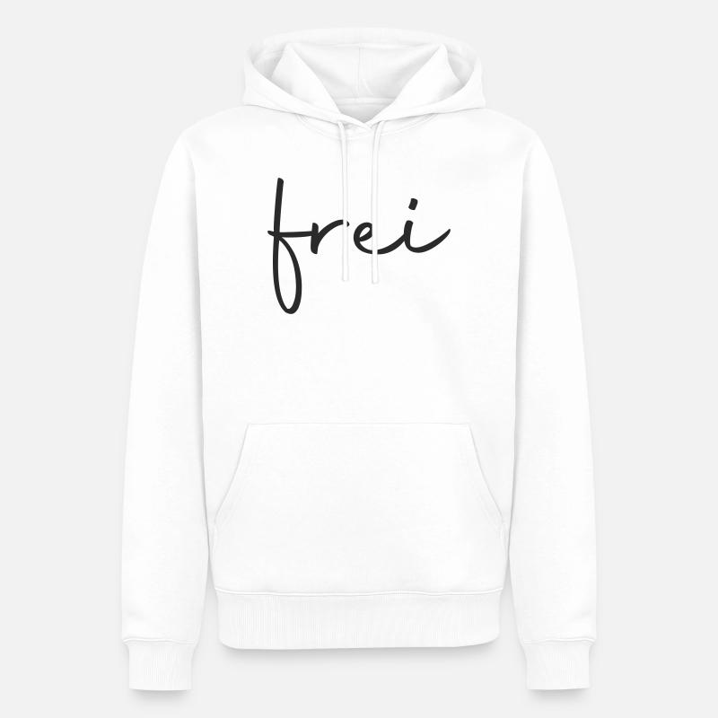frei - frei sein - Männer Premium Bio Hoodie - Weiß