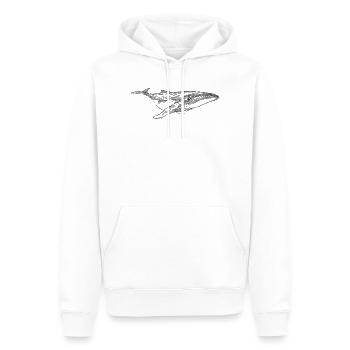 Wal Design schwimmend - Männer Premium Bio Hoodie - Weiß - Vorne - Nico (187cm)