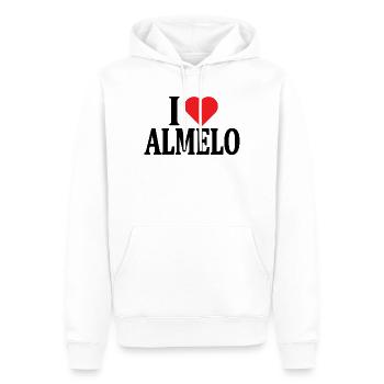 Ich liebe Almelo T-Shirt Nederland Niederlande - Männer Premium Bio Hoodie - Weiß - Vorne - Nico (187cm)