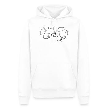 Boules de boules pour joueurs de pétanque - Sweat à capuche Premium bio Homme - blanc - Devant - Nico (187cm)