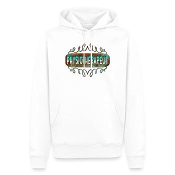 Physiotherapeut - Männer Premium Bio Hoodie - Weiß - Vorne - Nico (187cm)