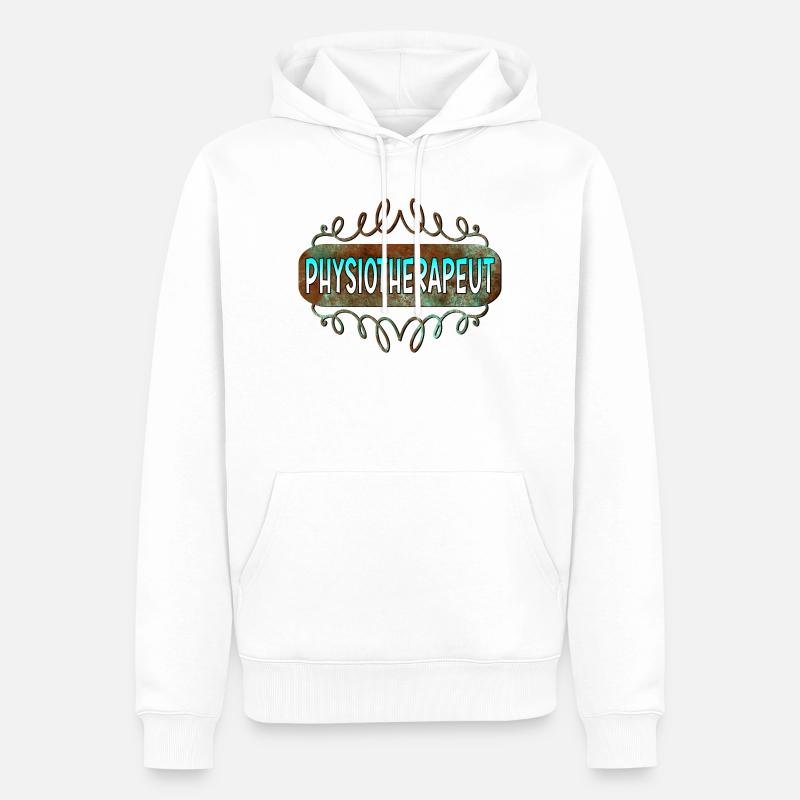 Physiotherapeut - Männer Premium Bio Hoodie - Weiß