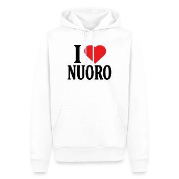 J’adore Nuoro t-shirt Sardaigne - Sweat à capuche Premium bio Homme - blanc - Devant - Nico (187cm)