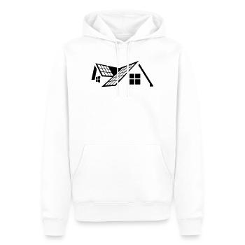 Hausdach mit Sonnenkollektoren - Männer Premium Bio Hoodie - Weiß - Vorne - Nico (187cm)