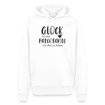 Patentante Geschenk Glück Patin Bedanken - Männer Premium Bio Hoodie - Weiß - Vorne - Nico (187cm)