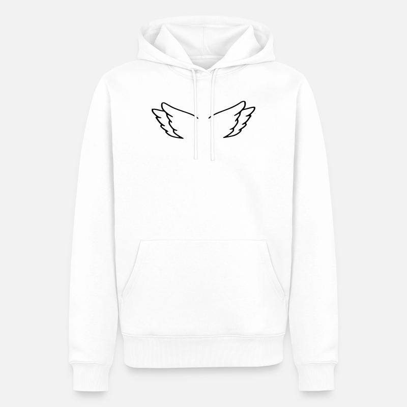 Ailes d’ange - Sweat à capuche Premium bio Homme - blanc