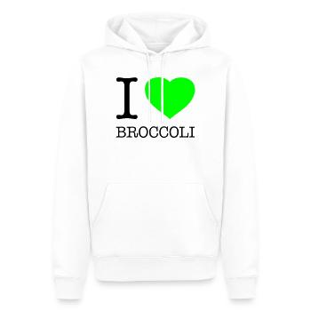 I LOVE BROCCOLI Brokkoli Gemüse - Männer Premium Bio Hoodie - Weiß - Vorne - Nico (187cm)