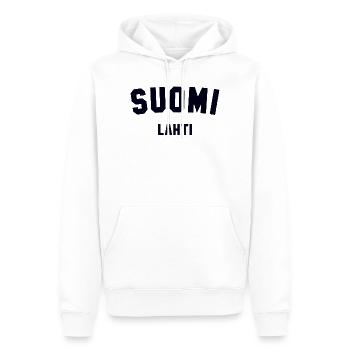 LAHTI Soumi Finlande Finlande - Sweat à capuche Premium bio Homme - blanc - Devant - Nico (187cm)