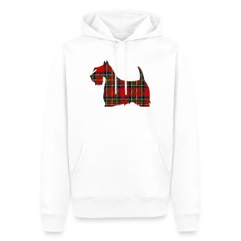Tartan Scottie - Sweat à capuche Premium bio Homme - blanc - Devant - Nico (187cm)