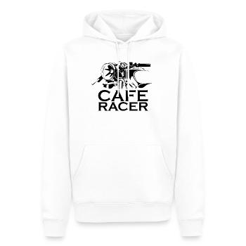 cafe racer symbol custom bikes biker Motorrad icon - Männer Premium Bio Hoodie - Weiß - Vorne - Nico (187cm)