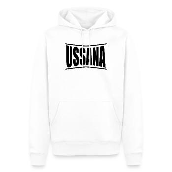 t-shirt Ussana t-shirt Sardaigne idée cadeau - Sweat à capuche Premium bio Homme - blanc - Devant - Nico (187cm)