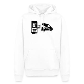 Achats en ligne et livraison de voiture - Sweat à capuche Premium bio Homme - blanc - Devant - Nico (187cm)