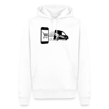 Achats et livraison en ligne - Sweat à capuche Premium bio Homme - blanc - Devant - Nico (187cm)