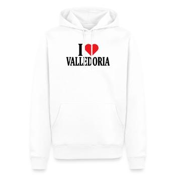 t-shirt Io amo Valledoria t-shirt Sardegna - Sweat à capuche Premium bio Homme - blanc - Devant - Nico (187cm)