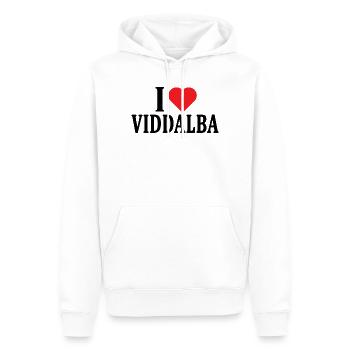 T-shirt I love Viddalba t-shirt Sardinia - Men’s Premium Organic Hoodie - white - Front - Nico (187cm)