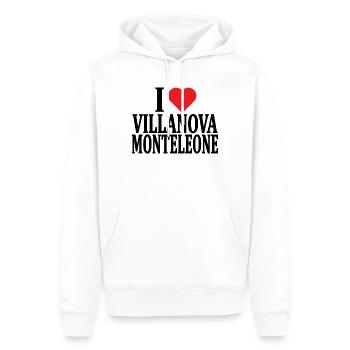 T-shirt I love Villanova Monteleone Sardinia - Men’s Premium Organic Hoodie - white - Front - Nico (187cm)