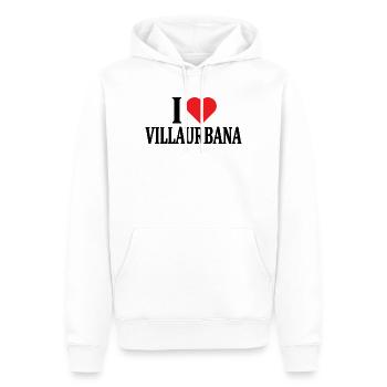 t-shirt J’adore Villaurbana t-shirt Sardaigne - Sweat à capuche Premium bio Homme - blanc - Devant - Nico (187cm)