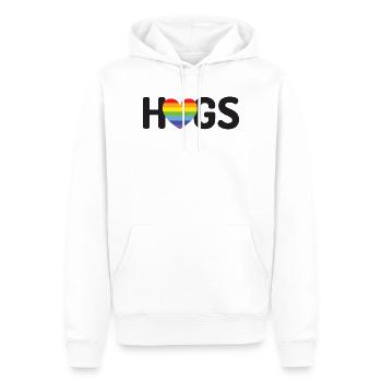 LGBT-Umarmungen - Männer Premium Bio Hoodie - Weiß - Vorne - Nico (187cm)
