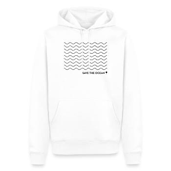 Save the ocean! - Männer Premium Bio Hoodie - Weiß - Vorne - Nico (187cm)