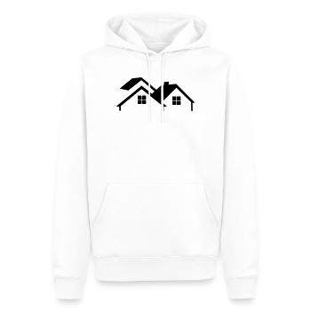 Hauslogo einfach - Männer Premium Bio Hoodie - Weiß - Vorne - Nico (187cm)